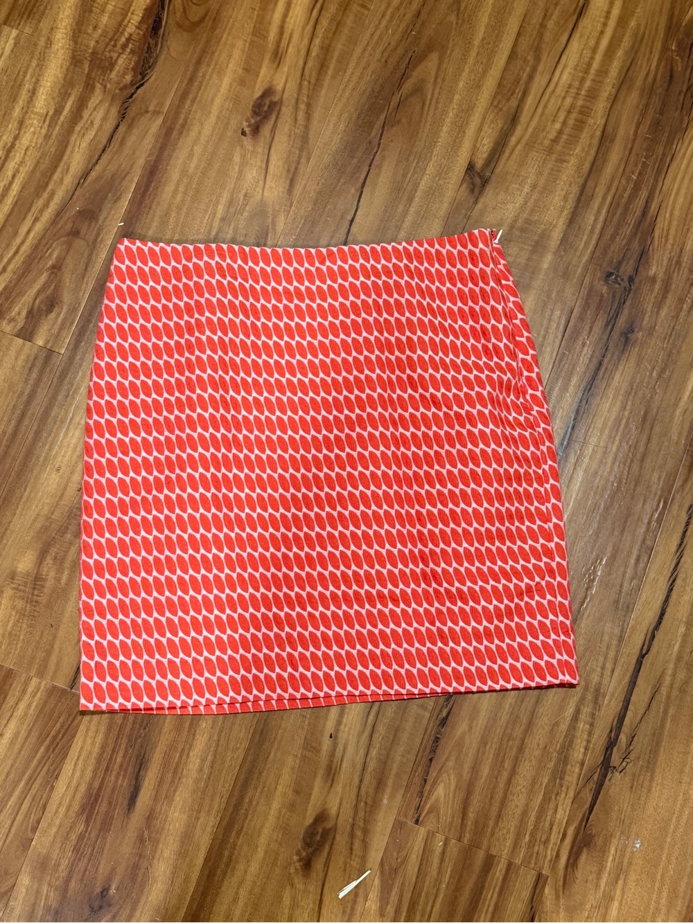 Ann Taylor Petite Coral Geometric Pencil Skirt 6P